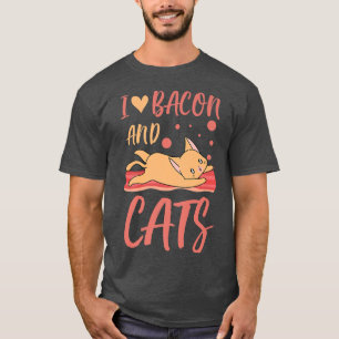 Bacon Cats Funny Pets Lover Kat Grill BBQ Vlees F T-shirt