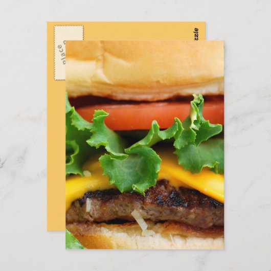 Bacon Cheeseburger Briefkaart (Voorkant / Achterkant)