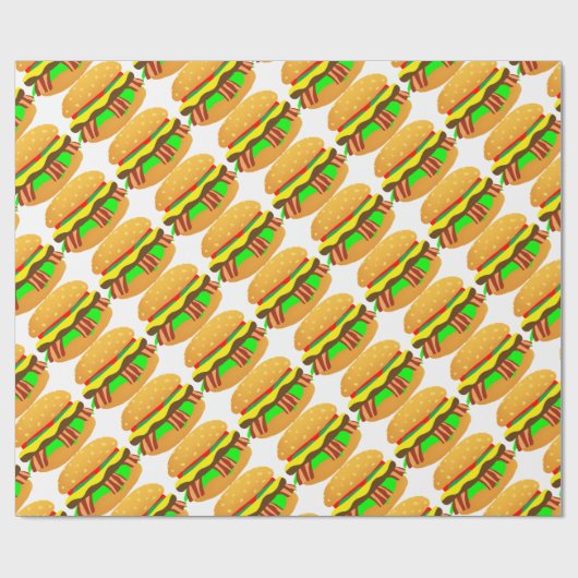 Bacon Cheeseburger Cadeaupapier (Vlak)