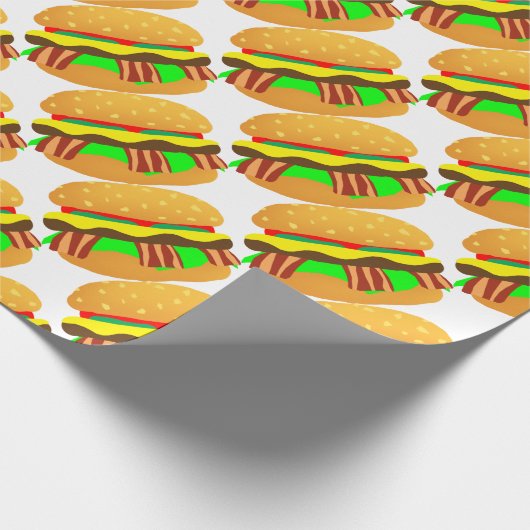 Bacon Cheeseburger Cadeaupapier (Hoek)