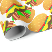 Bacon Cheeseburger Cadeaupapier (Rol Hoek)