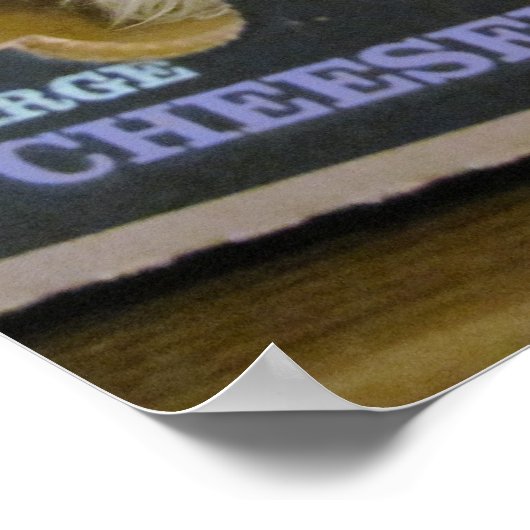 Bacon Cheeseburger Pizza Overdosering Kat Poster (Hoek)