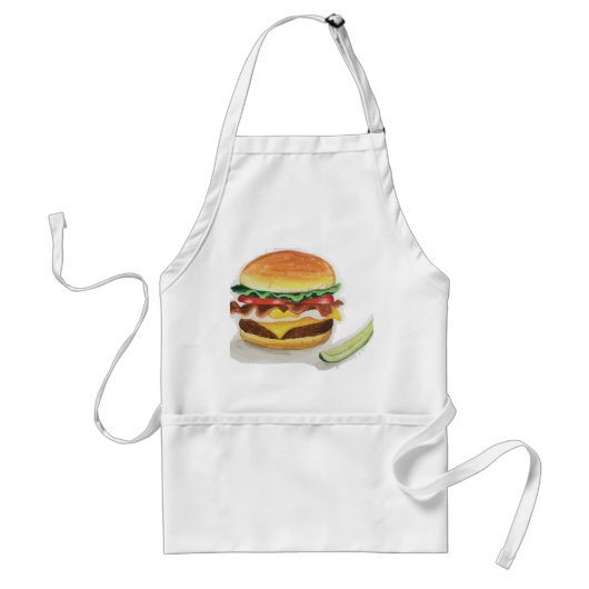 Bacon Cheeseburger-Schort Standaard Schort (Voorkant)