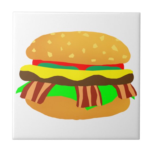 Bacon Cheeseburger Tegeltje (Voorkant)