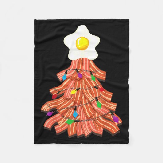 Bacon Christmas Tree Egg Top Shirt _ Funny Rk Love Fleece Deken (Voorkant)