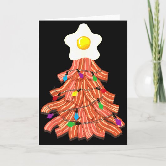 Bacon Christmas Tree Egg Top Shirt _ Funny Rk Love Kaart (Voorkant)