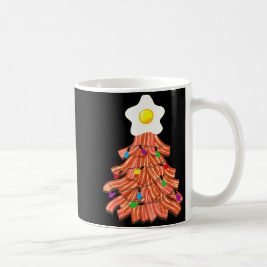 Bacon Christmas Tree Egg Top Shirt _ Funny Rk Love Koffiemok (Rechts)