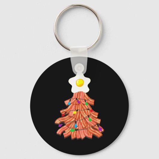 Bacon Christmas Tree Egg Top Shirt _ Funny Rk Love Sleutelhanger (Voorkant)