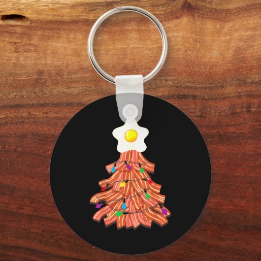 Bacon Christmas Tree Egg Top Shirt _ Funny Rk Love Sleutelhanger (Voorkant)