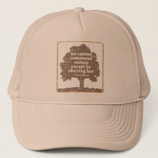 Bacon Citaat over Natuur Trucker Pet (Voorkant)