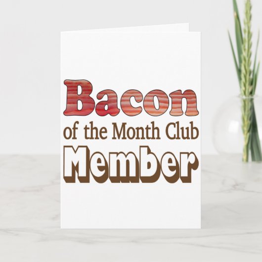 Bacon Club Member Feestdagen Kaart (Voorkant)