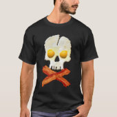 Bacon Crossbones Eggs Skull Sizzling T-shirt (Voorkant)