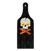 Bacon Crossbones Eggs Skull Snijplank (Voorkant)