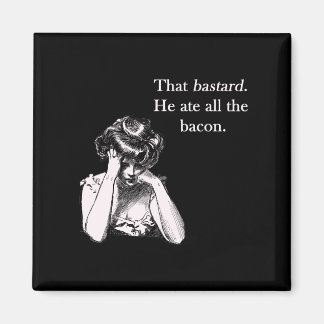 Bacon dat gebastde hij alles aandeed magneet