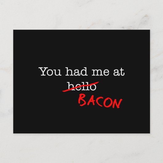 Bacon dat je me had briefkaart (Voorkant)