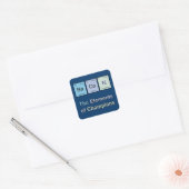 Bacon, de elementen van kampioenen vierkante sticker (Envelop)