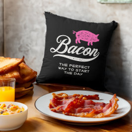 Bacon De perfecte manier om de dag te beginnen Kussen