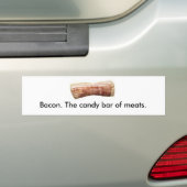 Bacon. De snoep staaf vlees. Bumpersticker (Op auto)