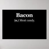 Bacon Definition Meat Snoep Poster (Voorkant)