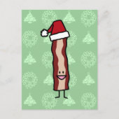 Bacon die Kerstmis van het Pet van de Kerstman Feestdagenkaart (Voorkant)