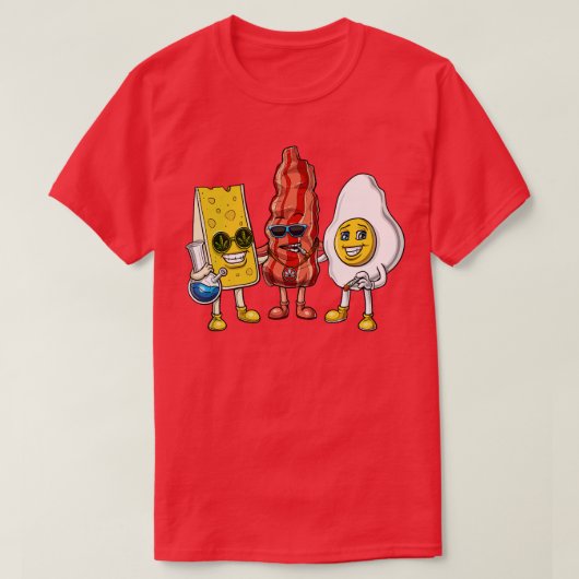 Bacon Egg Cheese Stoners T-shirt (Design voorkant)