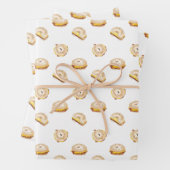 Bacon Egg en Cheese Bagel Ontbijt Sandwich NYC Inpakpapier Vel (In situ)