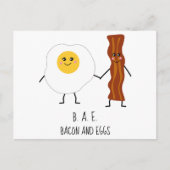 Bacon & Eggs BAE Cute Kawaii Valentijns Briefkaart (Voorkant)