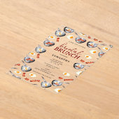 Bacon & Eggs Ontbijt Brunch Vrijgezellenfeest Acryl Uitnodigingen (Laagn)