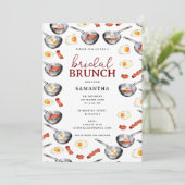 Bacon & Eggs Ontbijt Brunch Vrijgezellenfeest Kaart (Staand voorkant)