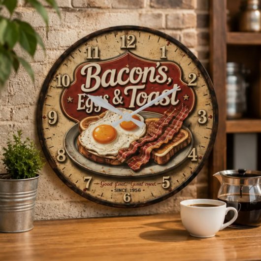 Bacon Eggs & Toast Farmhouse Breakfast Kitchen Grote Klok
