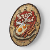 Bacon Eggs & Toast Rustic Farmhouse Kitchen Grote Klok (Hoek)