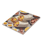 Bacon Ei Kaas Ontbijtwrap Tegeltje (Zijkant)