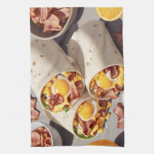 Bacon Ei Kaas Ontbijtwrap Theedoek (Verticaal)