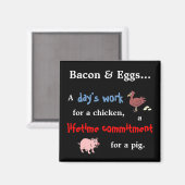 Bacon & Eieren Quote Magneet (Voorkant / Achterkant)