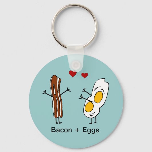Bacon + eieren sleutelhanger (Voorkant)