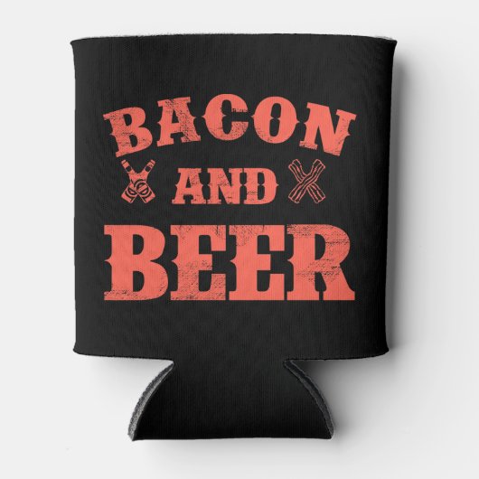 Bacon en bier blikjeskoeler (Voorkant)