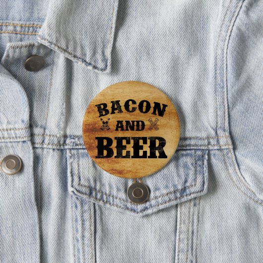 Bacon- en bierhout ronde button 7,6 cm (In situ)