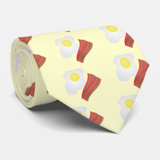 Bacon en Eggs Breakfast Stropdas (Opgerold)