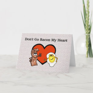 Bacon en Eggs Funny Valentijnsdag Card Kaart