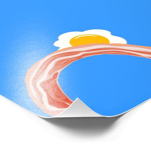 Bacon en Eggs regenboog Foto Afdruk (Hoek)