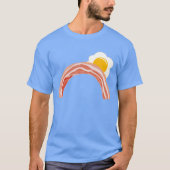 Bacon en Eggs regenboog T-shirt (Voorkant)