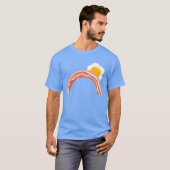Bacon en Eggs regenboog T-shirt (Voorkant volledig)