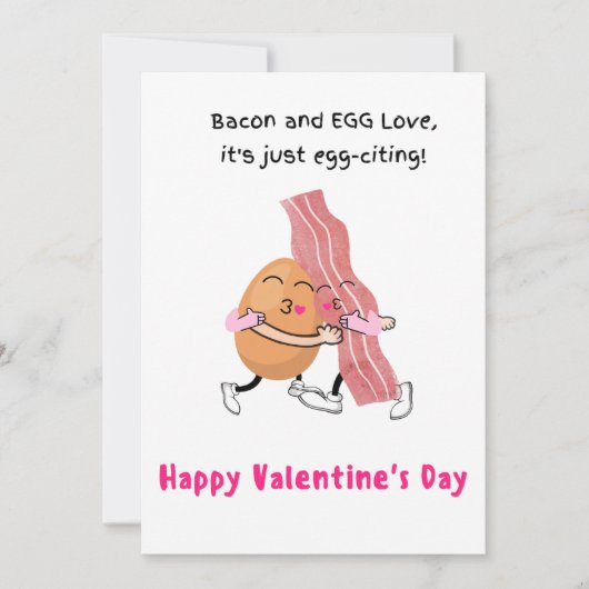 Bacon en ei Liefde, Het is ei-culair! Valentijn Feestdagenkaart (Voorkant)