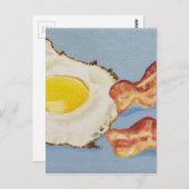 Bacon en ei Ontbijt schilderij Briefkaart (Voorkant / Achterkant)
