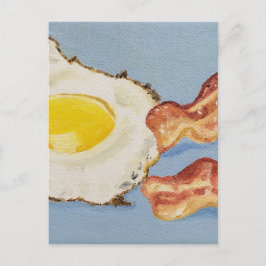 Bacon en ei Ontbijt schilderij Briefkaart