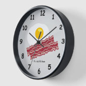 Bacon en eieren aangepaste kleur keuken wandklok (Hoek)