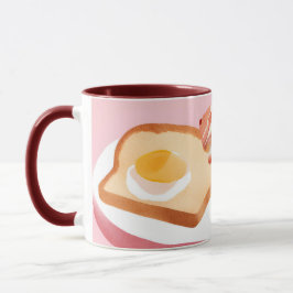 Bacon en eieren en toast mok