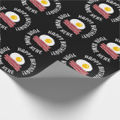 Bacon en eieren favoriet Verjaardag inpakpapier (Hoek)