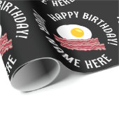 Bacon en eieren favoriet Verjaardag inpakpapier (Rol Hoek)