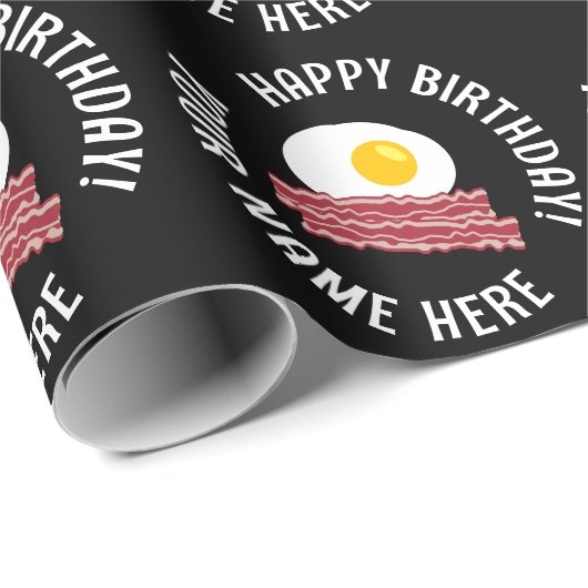 Bacon en eieren favoriet Verjaardag inpakpapier (Rol Hoek)